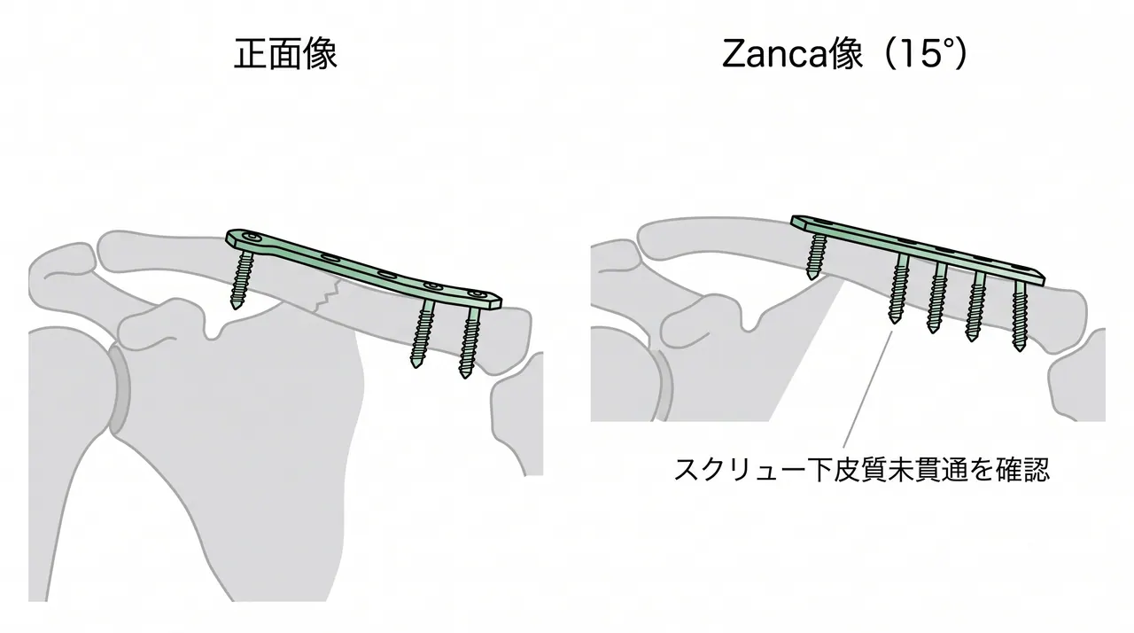術中透視・整復およびプレート設置の確認