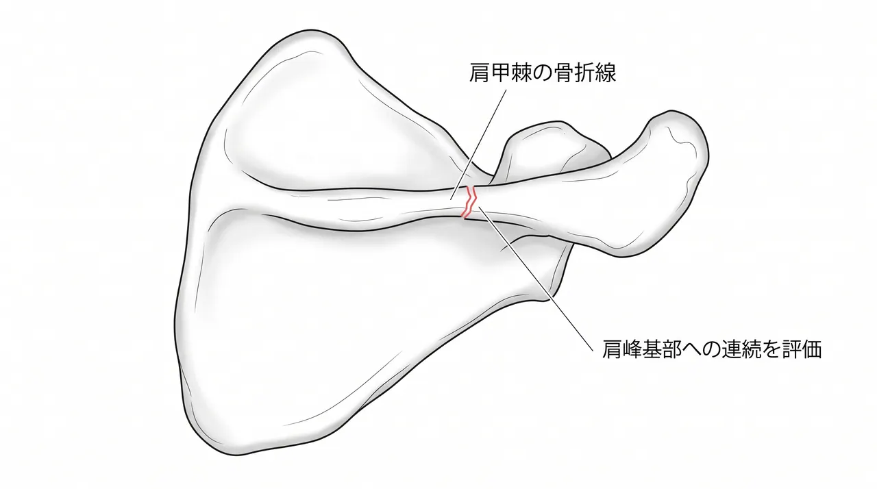 CT・3D-CT — 骨折線の走行・転位量・肩峰基部への波及評価