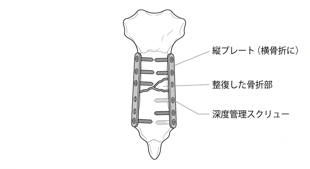 術中所見 — 整復とプレート設置のポイント