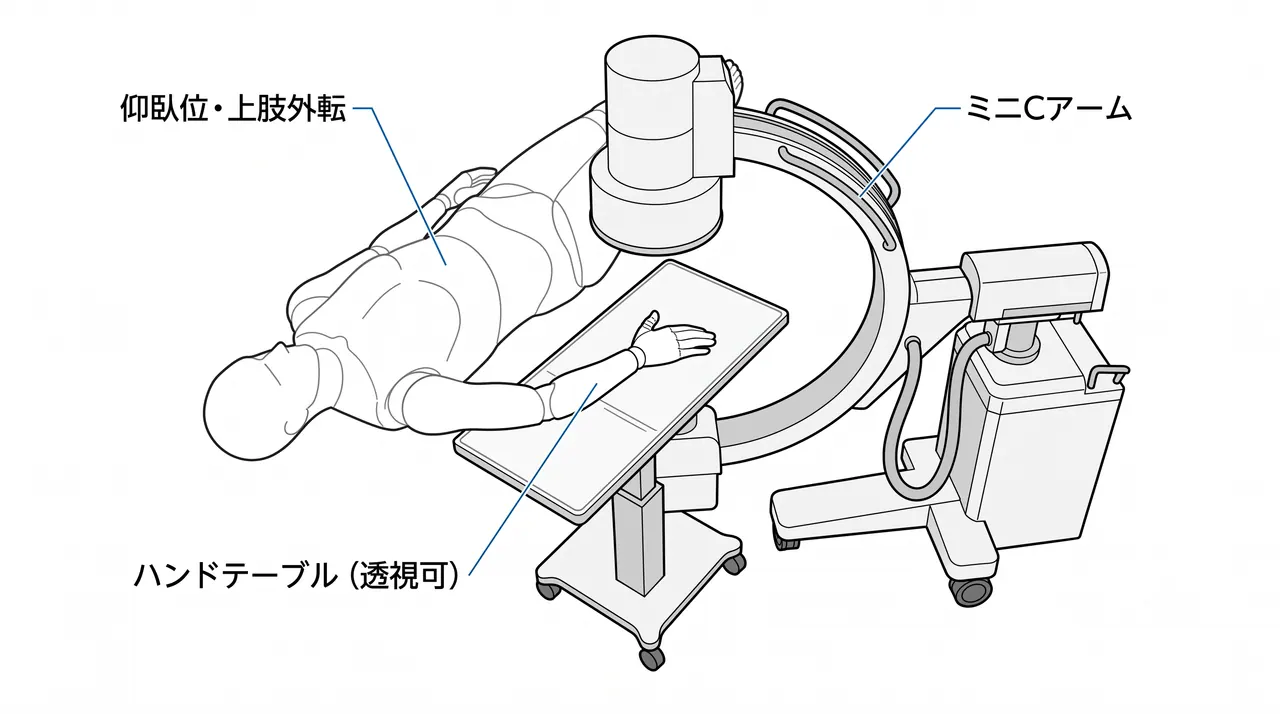 手術体位・透視セットアップ